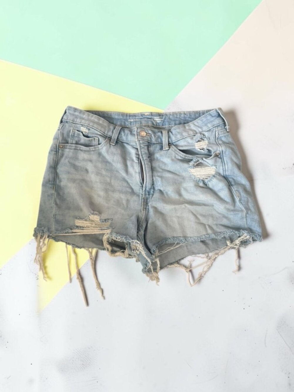 OLD NAVY OG Distressed High Rise Shorts Size 12